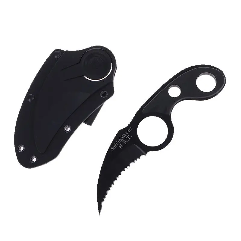 

Self-defense Outdoor Camping Bear Claw Serrated Pocket Bowie Knife Cutting Tool
