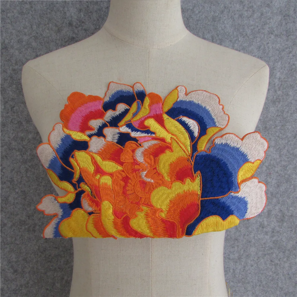 

fashion high quality 1Pc Fabric Flower Venise Lace Sewing Applique Lace Collar Neckline Collar Applique Accessories Lace Fabric
