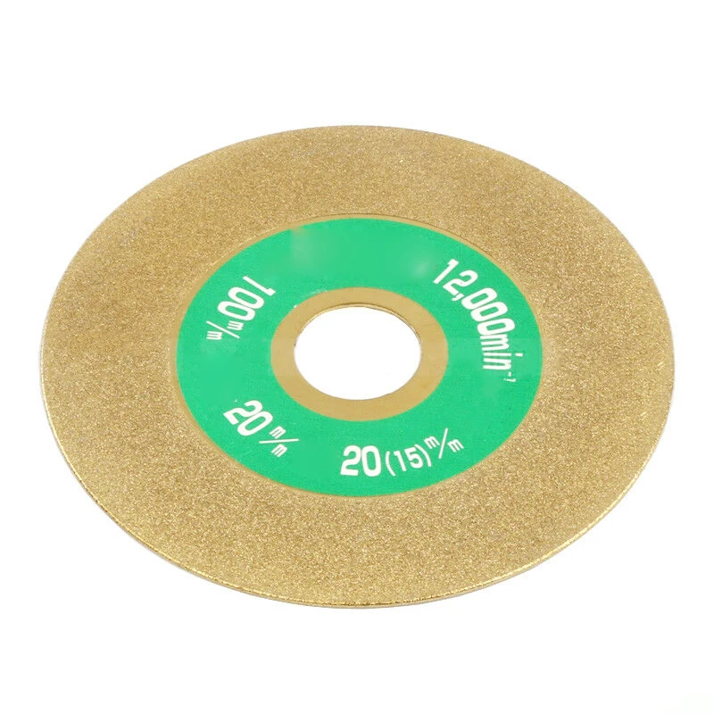 

100mm Carbon Steel Diamond Coated Grinding Wheel Cutting Polishing Disc Gold For Carbide Stone Angle Grinder Tool