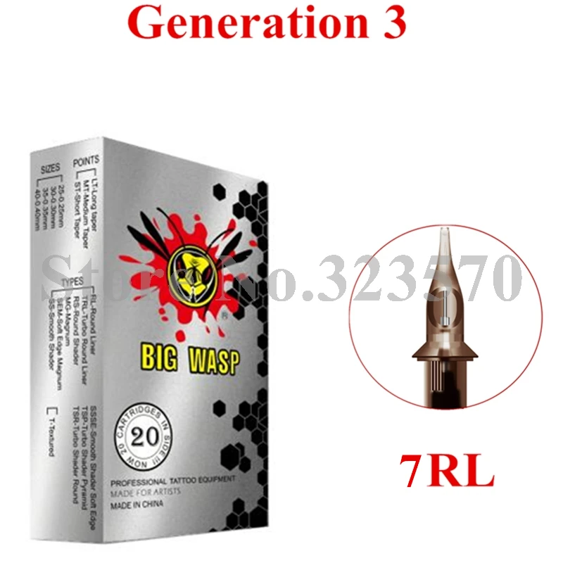Высококачественный картридж BIGWASP V3 Needle 7 круглый вкладыш(7RL) 20 шт./кор. поставка