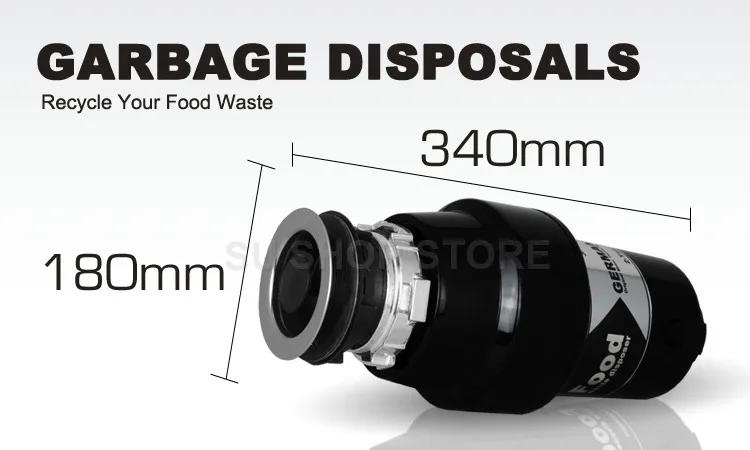 76336A German 1000W Motor Technology 1 Horsepower Deluxe Continuous Feed Disposall Food Waste Disposer + Air Switch