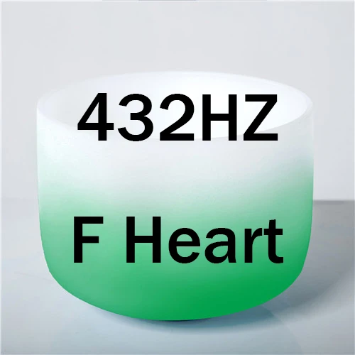 Горячая 10 дюймов полуцветная C D E F G A B матовая кварцевая Поющая чаша - Цвет: 10F432 heart Chakra