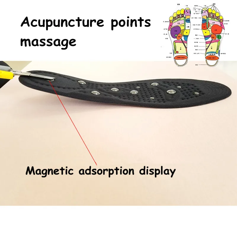 Новая мужская и женская обувь стельки Магнитная Терапия Массажная стелька для здоровья стелька для улучшения качества сна снимает