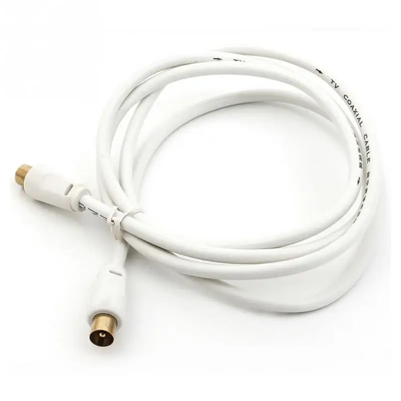 

1M White RF Coaxial Coax Cable Assembly video IEC DVB-T TV PAL Male to SMA Female Connector Adapter Extension 6'' For home theat