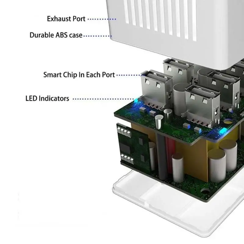 ALLOYSEED 10 Порты и разъёмы USB 5 В/2.4A быстрой зарядки HUB настенные путешествия рабочего зарядная станция адаптер питания США plug