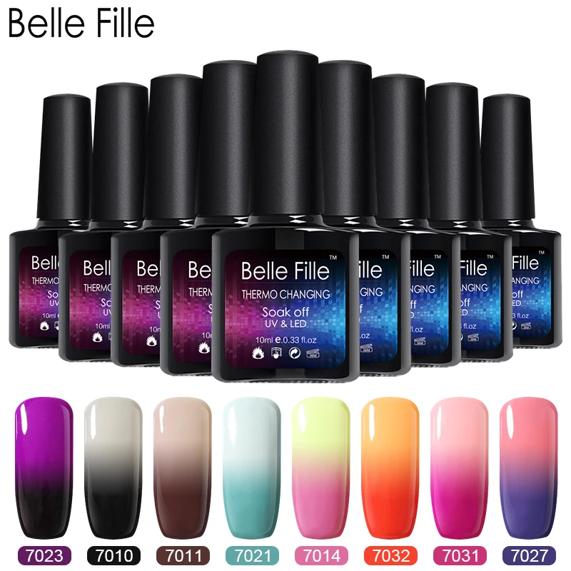 Belle Fille any20 Цвета Гель лак Температура изменить УФ гель макияж маникюр Лаки для