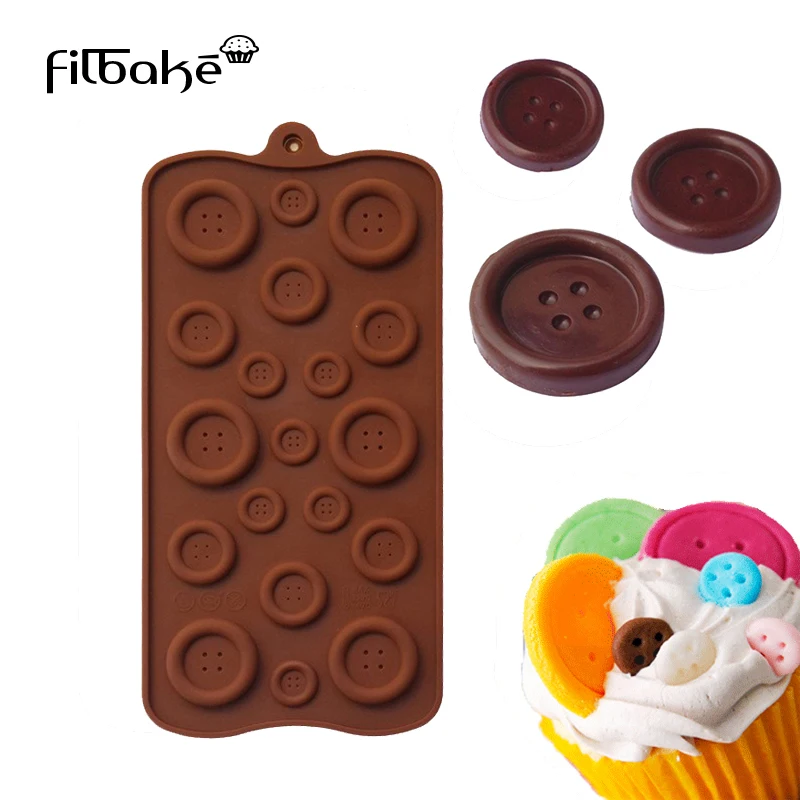 

FILBAKE Button Shape Non-stick Silicone Chocolate Molds Jelly Ice Molds Cake Mould Baking Decoration Tools For Dessert Food