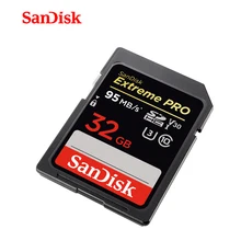 SanDisk-tarjeta de memoria Extreme Pro, 32 GB, C10, V30, U3, SD, 32G, SDXC, SDHC, cámara, Dron, tarjeta de memoria de alta velocidad