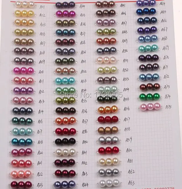 Silver beads imitation pearls abs pearl colored perlas de 6mm to 30mm A62 Acrylic beads Chunky Bubblegum Beads for toddlers