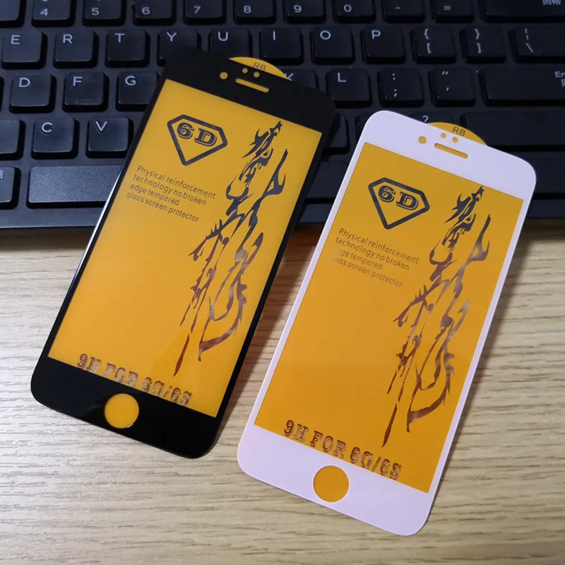

Bonaier Top Brand 2Pcs/Lot Triple Enhanced Full Glue 2.5D Tempered Glass Film for iPhone 8 7 6 6S Plus+Special Gifts