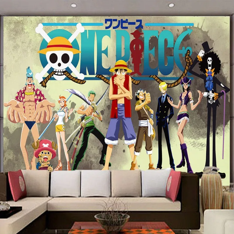ワンピース壁壁画3d日本アニメ壁紙カスタム写真の壁紙男の子背景3d写真壁装飾 Wallpaper Custom Japanese Anime Wallpapersphoto Wallpaper Aliexpress