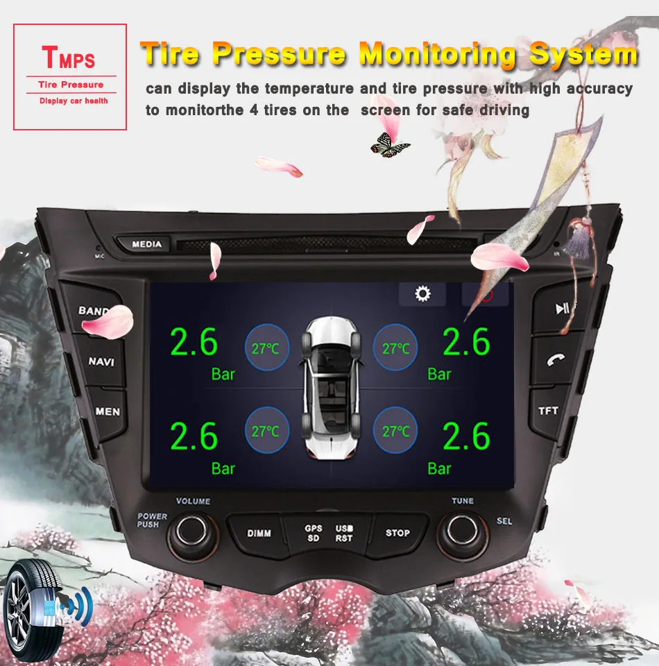 Excellent android 9.0 4G+64G still cool Car video dvd Player music audio internet unit for Hyundai Veloster 2011+ 14