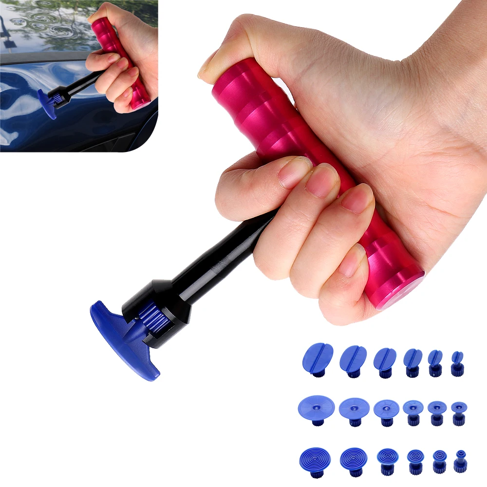 Car Dent Puller Kit with 18 Tabs T Bar Dent Removal Slide Hammer for Auto Body