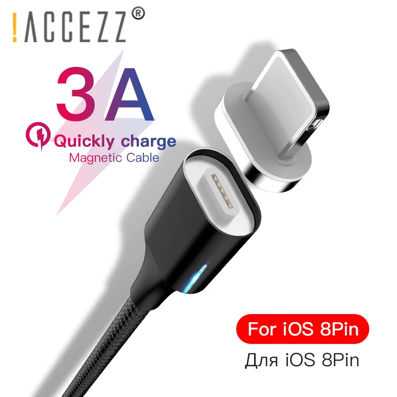 

!ACCEZZ Magnetic Usb Charging Cable For Iphone X XS XR Lighting Micro USB Type C Data Line For Huawei Samsung Fast Charge Cables