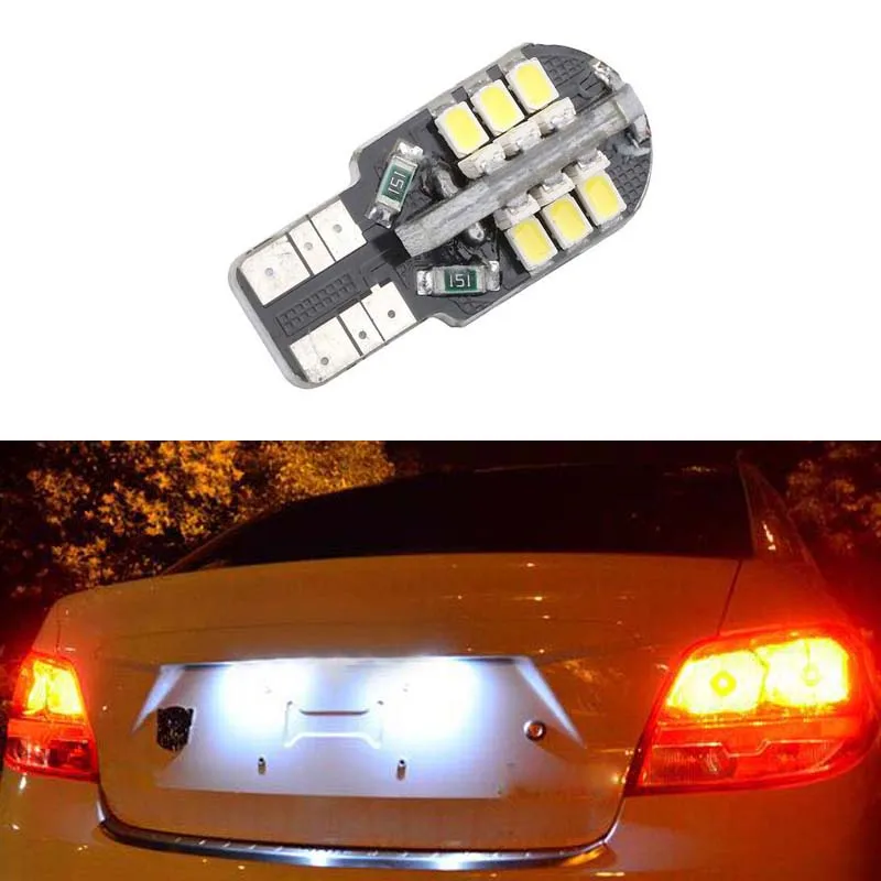 1X T10 SMD 3020 Car LED License Plate Auto Canbus Light W5W 168 194 192