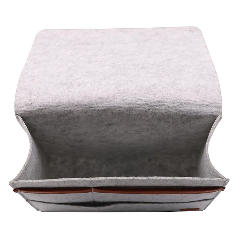 Felt Bedside Caddy Storage Bag- Bed Skirt Storage Pocket Organizer For Bedroom, College Dorm Room,Under Mattress Holder Bag