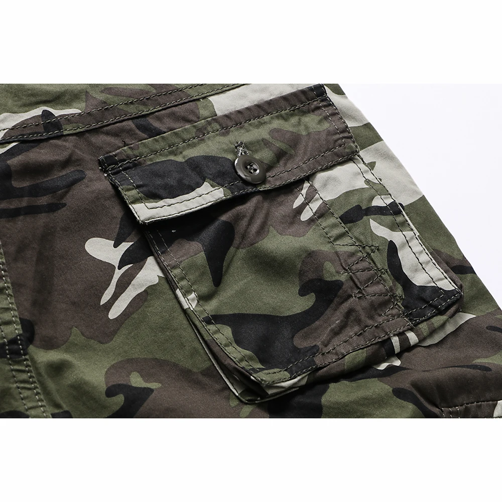 Камуфляжные карго-шорты камуфляжные мужские 2019 новые мужские s мужские шорты в повседневном стиле свободные рабочие шорты мужские военные