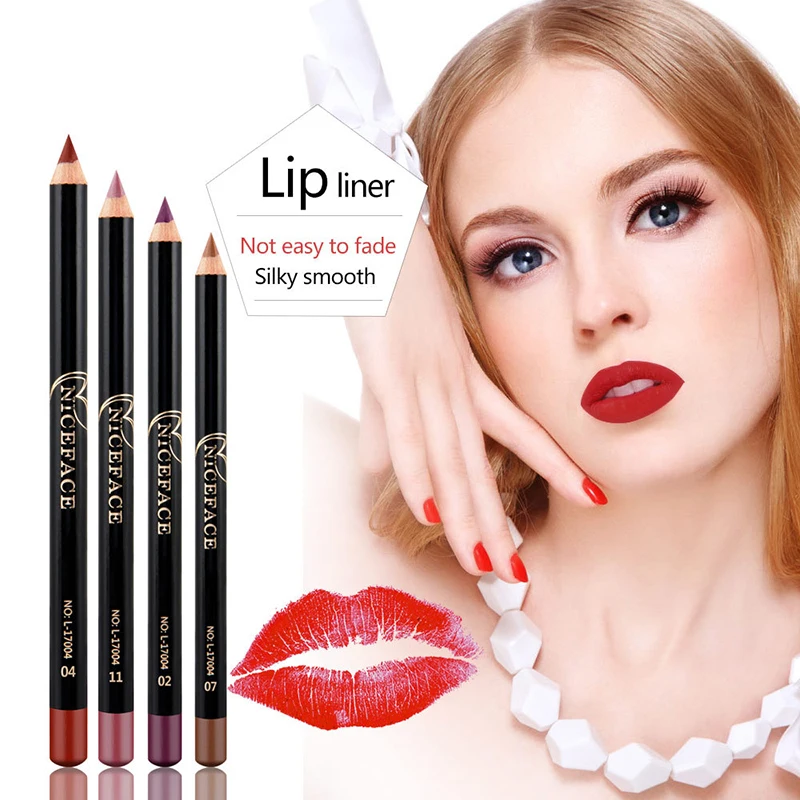 

12 Color Matte Lipstick Lip Liner Pen Set Waterproof Long Lasting Make Up Red Lip Gloss Pencil Kits Nude Makeup Liquid Lip Stick