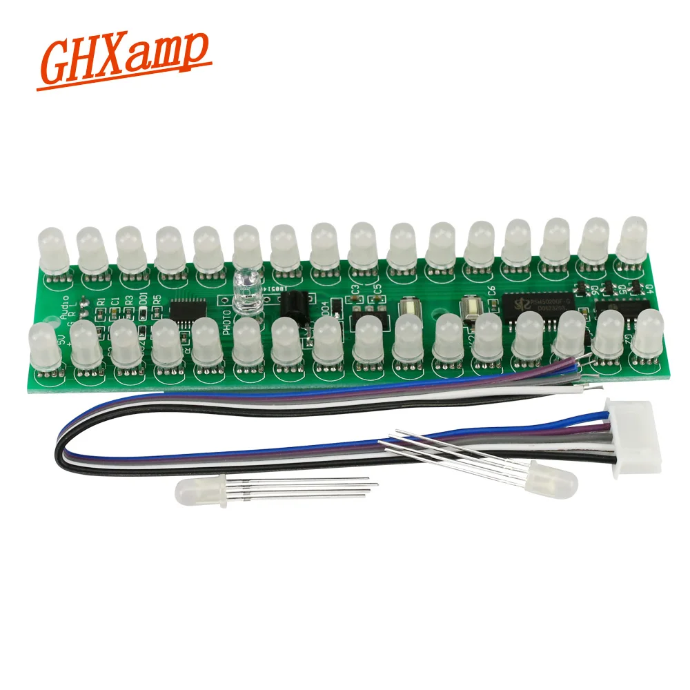 

GHXAMP 2.0 Level Indicator 16-segment Audio Led Level Electronic DIY DC 5V Finished Board Red Green Blue Three-colors Mixed 1pc