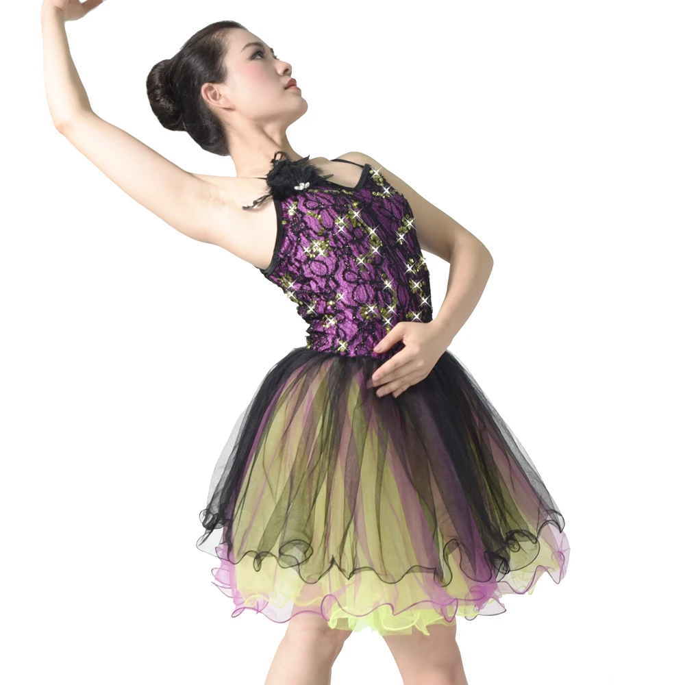 

MiDee Knee Length Tutu Dance Dress Ballet Tutu Costumes Stage Performance Costumes Wear