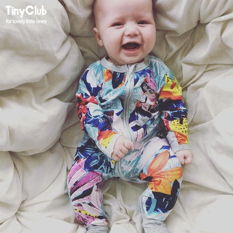 

Infant Jumpsuit Long Sleeves Floral Romper Baby Boy Girl Clothes Tiny Cottons New Born Toddler Onesie Overall Outfit Pajamas