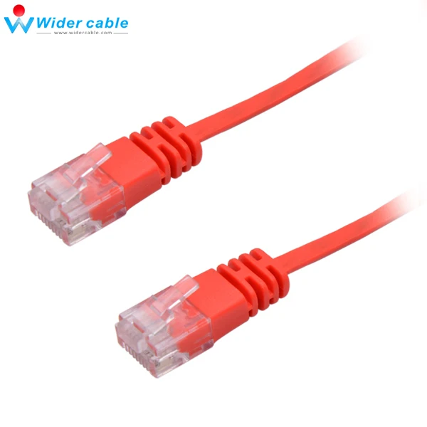 

Short Body RJ45 Red 5M Flat RJ45 CAT6 CAT 6 Ethernet LAN Network Net Working Cord Cable For Computer Laptop