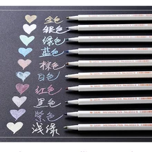 STA 10 цветов Сделай Сам Скрапбукинг ремесла мягкая кисть ручка металлический цветной маркер для подписи граффити школа живопись товары для рукоделия