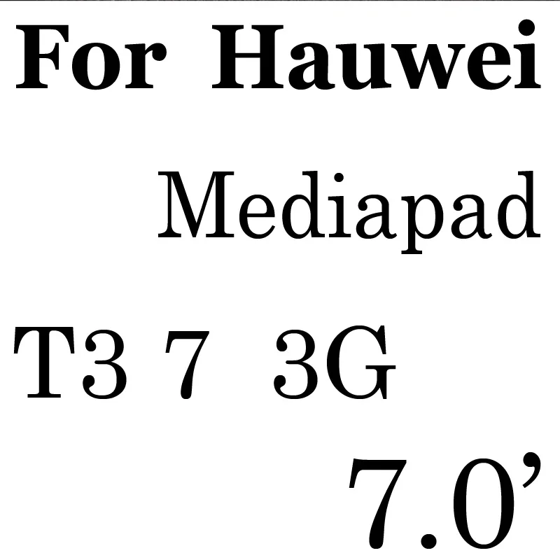 3 шт., протектор экрана планшета, прозрачные/матовые/нано анти-взрывные Защитные пленки для huawei MediaPad T3 7 BG2-U01 3g 7," /T3 10 lcd - Цвет: T3 7 3G BG2-U01