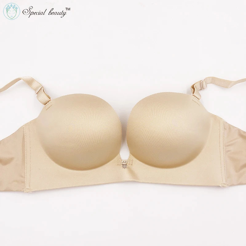 Special Beauty!Free shipping!Skin color Super low price Underwire Push Up top selling product in 2018Glossy face Sexy 1/2cup bra