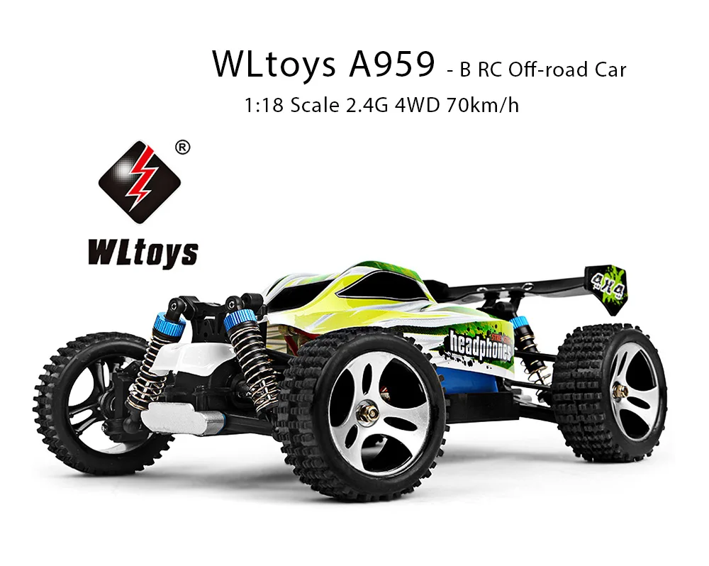 Wltoys a959 b rcカー1:18スケール2.4グラム4wd 70キロメートル/時間rcオフロード電動カーrtr 540起毛モーターrcカー電子モデルおもちゃ|wltoys arc AliExpress