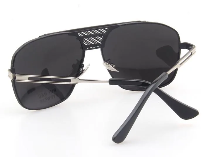 Поляризационные мужские солнцезащитные очки с двойным лучом, Ретро дизайн, солнцезащитные очки для вождения, мужские очки пилота, солнцезащитные очки с защитой от ультрафиолета, lentes de sol hombre PE200
