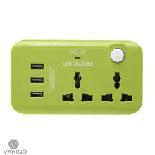 5 в 10 А умная электрическая розетка, 3 usb порта, быстрая зарядка, концентратор, настенное зарядное устройство, панель питания, вилка стандарта Великобритании, AC 110-250 В