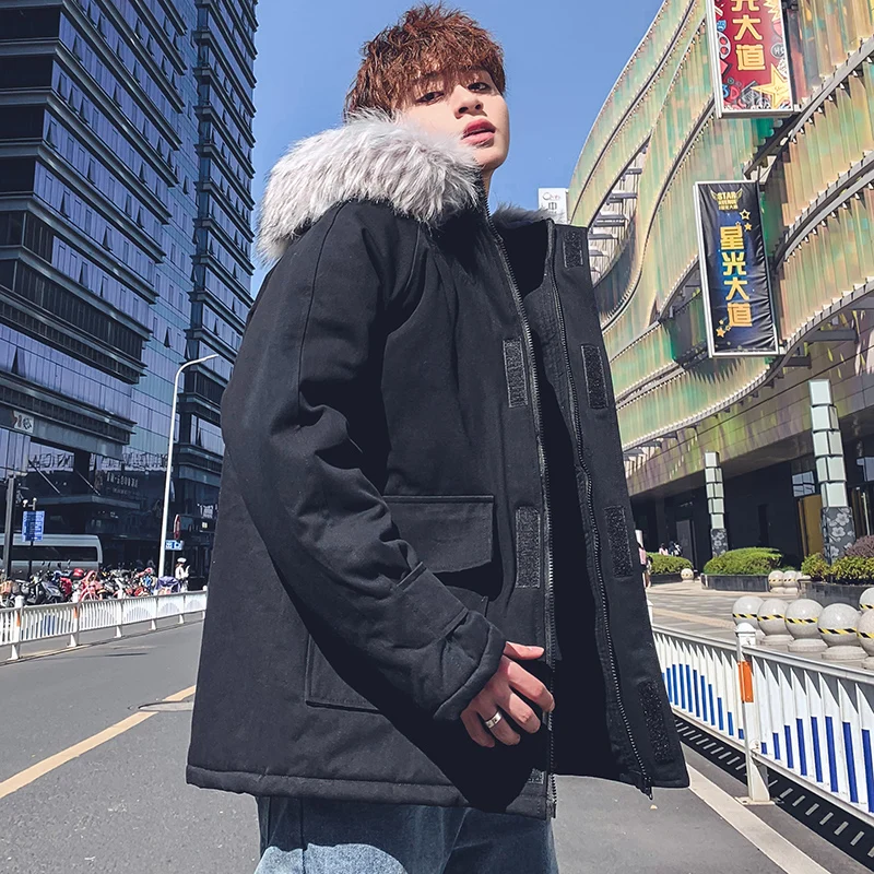 

Men Parkas Thicken Coat Winter Men's Cotton-padded Jacket