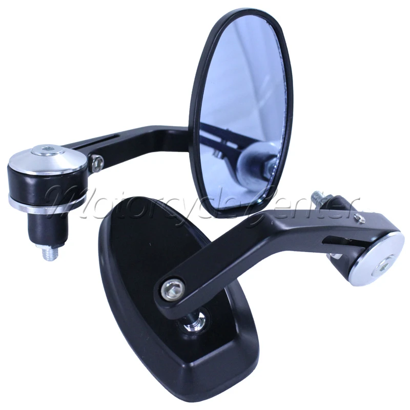Universal ajustable de aluminio para motocicleta, accesorios de espejo retrovisor para Scooter, barra de Motor, espejos laterales, color negro, 7/8"|scooter rear view mirrors|side mirrorend bar mirror - AliExpress