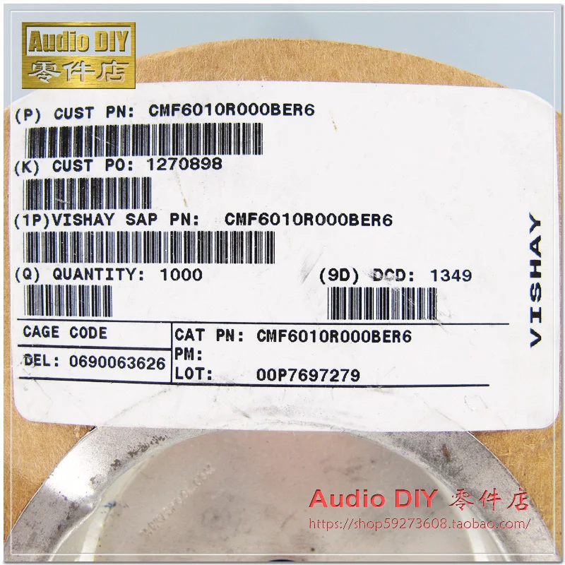 Горячая распродажа 10 шт/30 шт Дейл CMF60(RN60E) 10R/0,5 Вт 0.1% 25ppm низкая температура дрейф Металлические пленочные резисторы