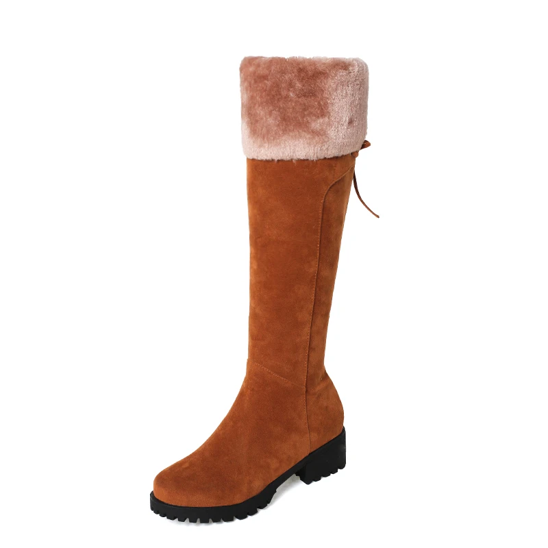 Pritivimin FN219/женская зимняя обувь ручной работы; теплые шерстяные плюшевые сапоги до колена; большие размеры