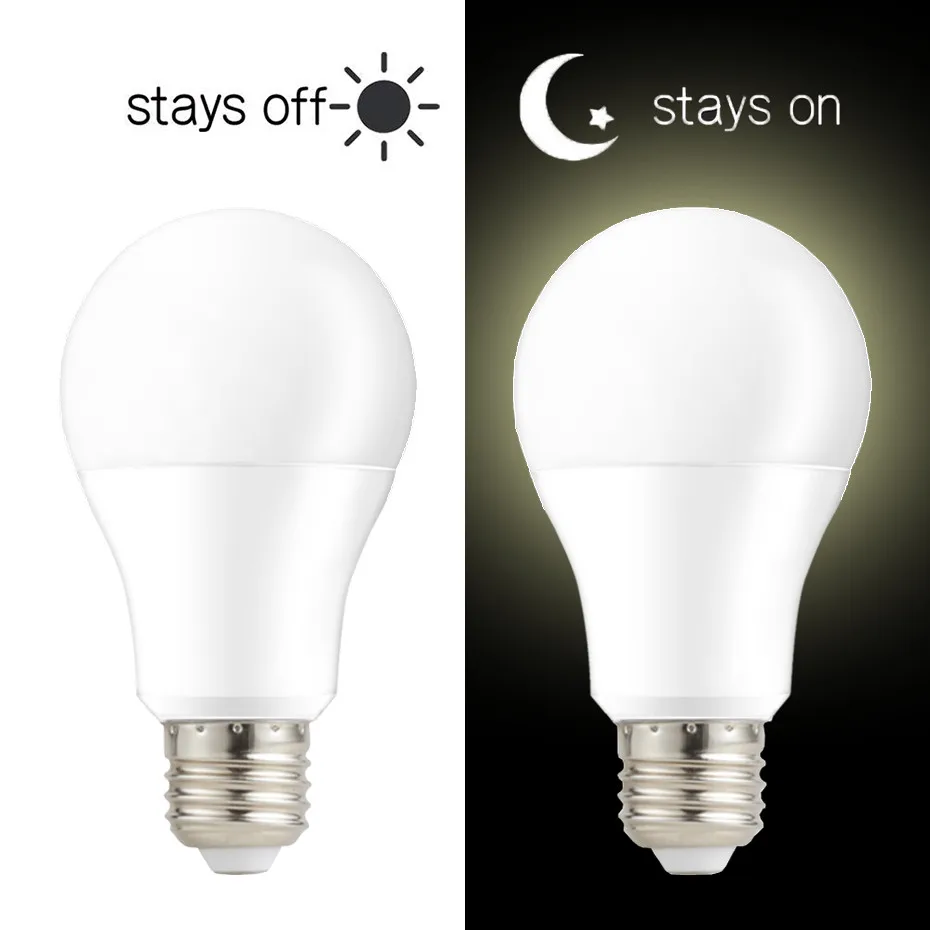 

B22 E27 Led Sensor Light Bulb 7W 12W Dusk To Dawn Led Sensor Bulbs Smart Automatic ON/OFF Security Night Light For Yard Porch