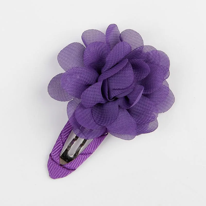 Cute 22 Colors Fashion Baby Girls Mini Chiffon Flowers Hair Clips Sweet Children Hairpins for Kids Hair Accessories