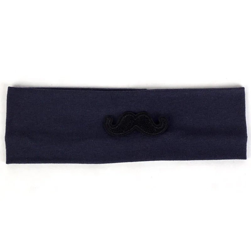 Dark Navy Geebro/Модная повязка на голову из хлопка для маленьких девочек; летние мягкие эластичные головные уборы для девочек; Детские аксессуары; AT008 - Цвет: Dark Navy