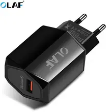 Олаф Быстрая зарядка 3,0 USB зарядное устройство для iPhone X 8 Быстрая зарядка Путешествия стены США ЕС Разъем для samsung S9 S8 Note адаптер