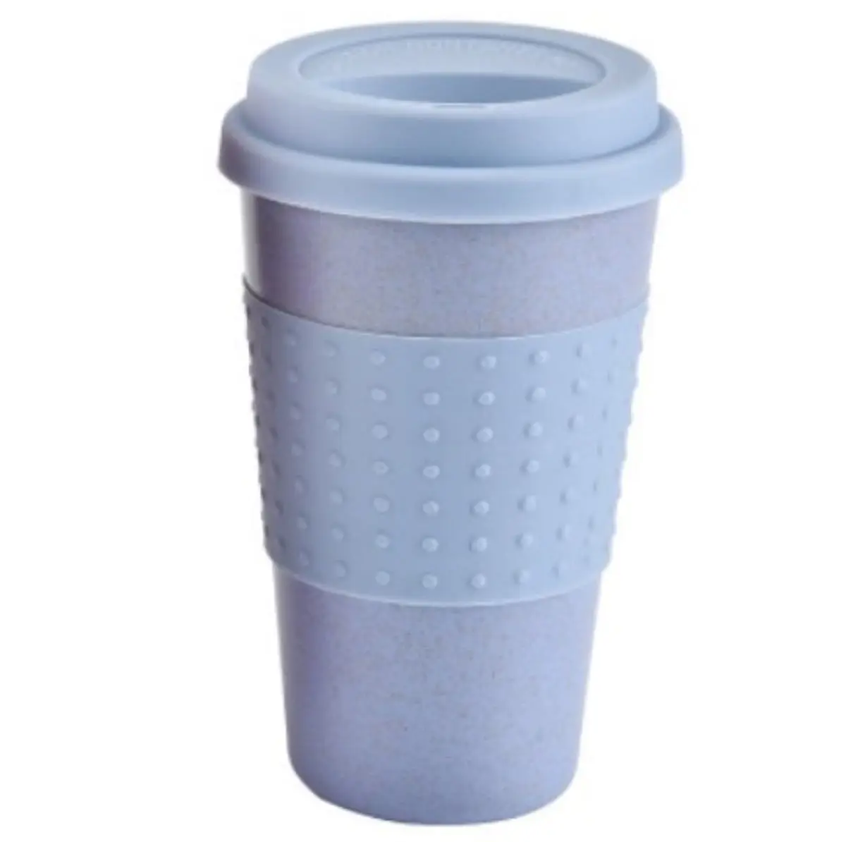 Экологичная креативная кофейная чайная чашка пшеничная соломинка дорожная кружка для воды с силиконовой крышкой Новинка - Цвет: Синий