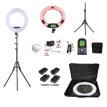 

Yidoblo FE-480II Bio-color Ring Lamp 480 LED Lamp Photography Beauty salon nail Makeup selfie Lighting + stand+bag + battery