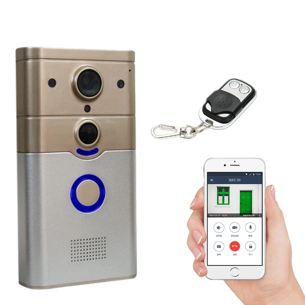 Wireless-WiFi-Smart-Doorbell-with-PIR-Alarm-for-Real-time-Video-Call-Unlock-Photograph-Videotape-by