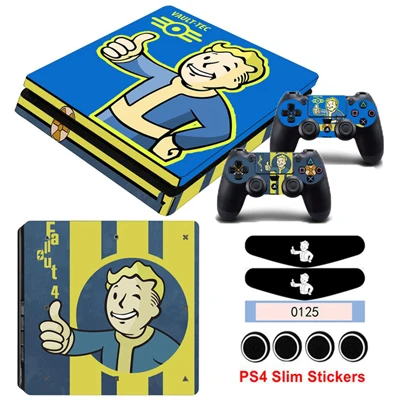 Игровой стиль наклейки для кожи PS4 Slim sticker s Skins для Playstation 4 Slim консоль и контроллер геймпад виниловая Защитная Наклейка - Цвет: YSP4S-1228