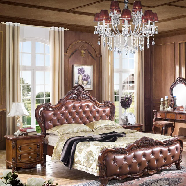 Nuevo Estilo europeo Dormitorio Muebles De Madera Marcos de Cabeceros de Camas Con ropa de Cama King Queen Tamaño Completo Rey de California B4 en ... Nuevo Estilo europeo Dormitorio Muebles De Madera Marcos de Cabeceros de Camas Con ropa de Cama King Queen Tamaño Completo Rey de California B4 en ...