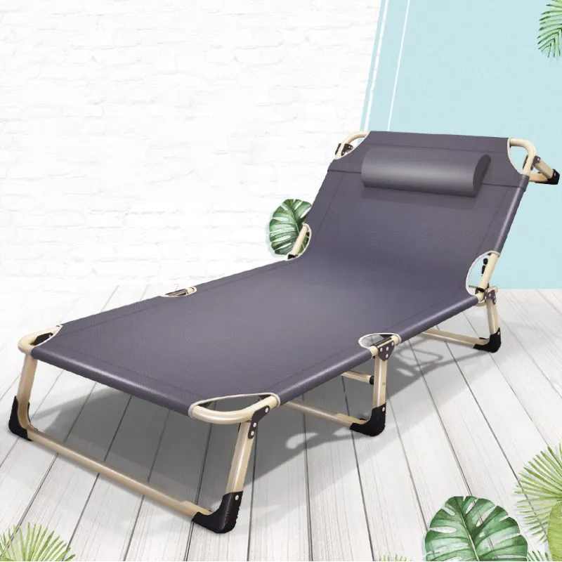 

Noon Rest Folding Bed/Cot with Thickened Padding Strengthened Versatile Lunch Break Single Lounger for Nap Adjustable Backrest