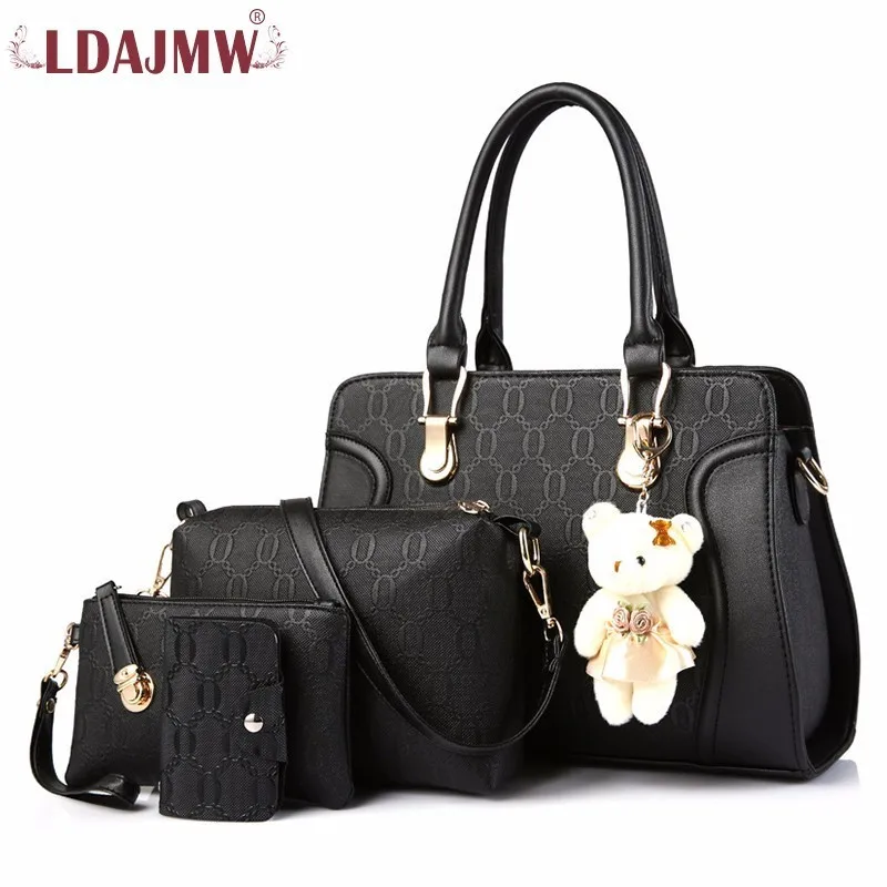 

LDAJMW 4pcs/set Women Bag Women Handbags Crossbody Shoulder Bags Lady Messenger Bag Female Bolsa Feminina