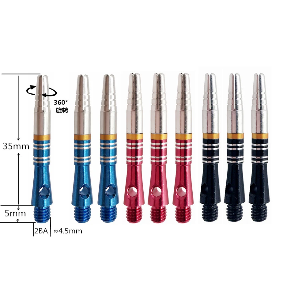 

Free shipping; Aluminum Alloy Darts Shafts; 35mm Alu Stem Shafts black blue red;3 pieces 2BA Thread darts accessories