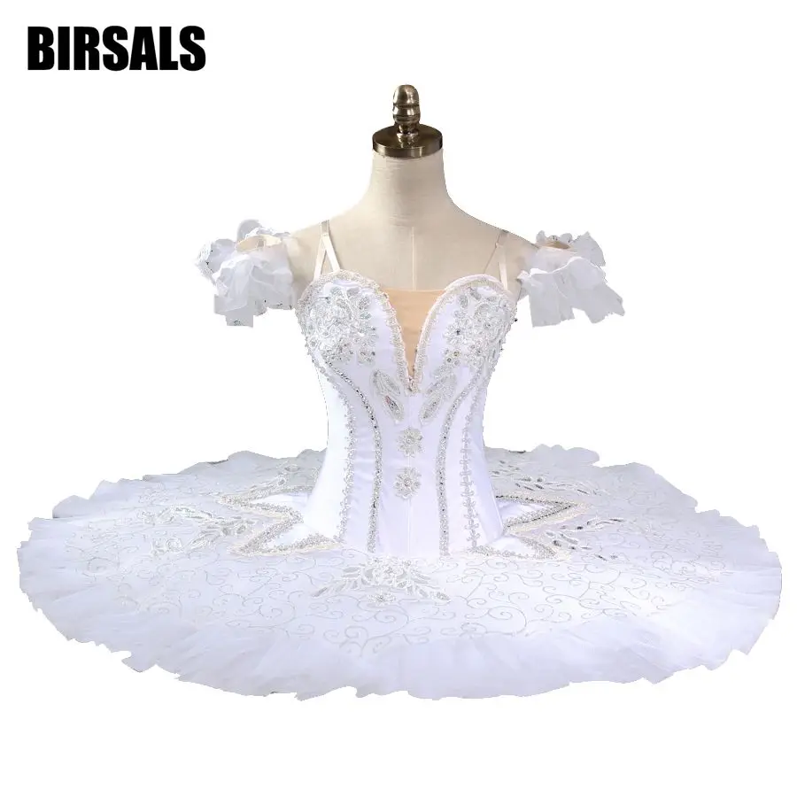 White Platter Tutu Women Sugar Plum Fairy Professional Dance Costume Adult Ballerina Stage Tutu Dress Free Shipping BT9127