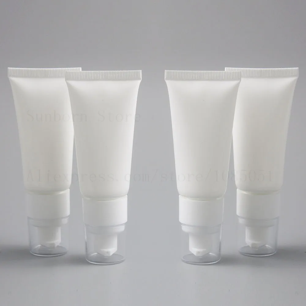 

30 x Travel Airless White PET Mildy Wash Soft Tube Butter Handcream Tube 30g 50g Lotion Cream Pump Bottle 30ml 50ml